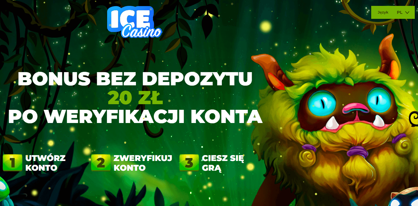 20 zł bez depozytu w Ice Casino